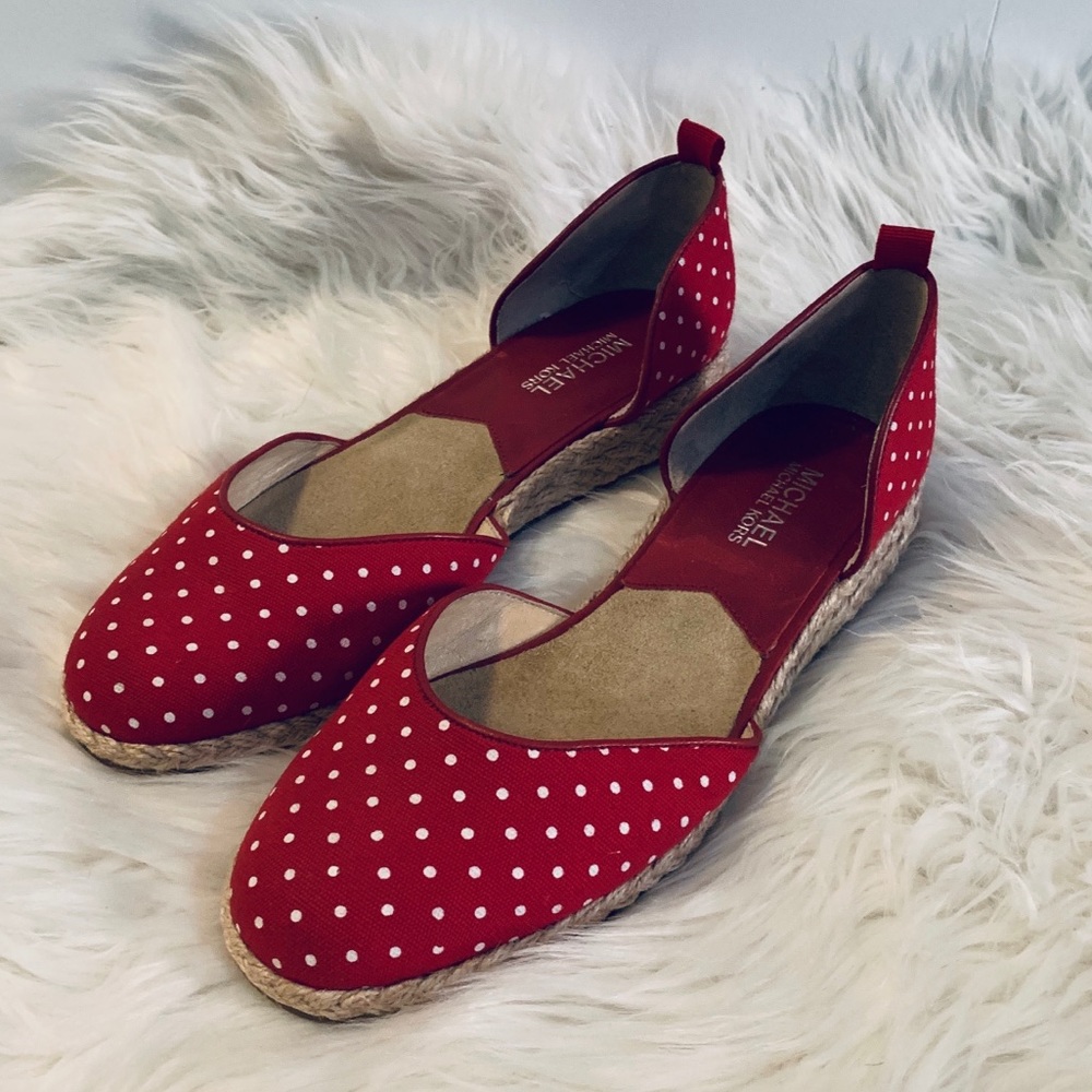 Michael Kors Red and White Flats
